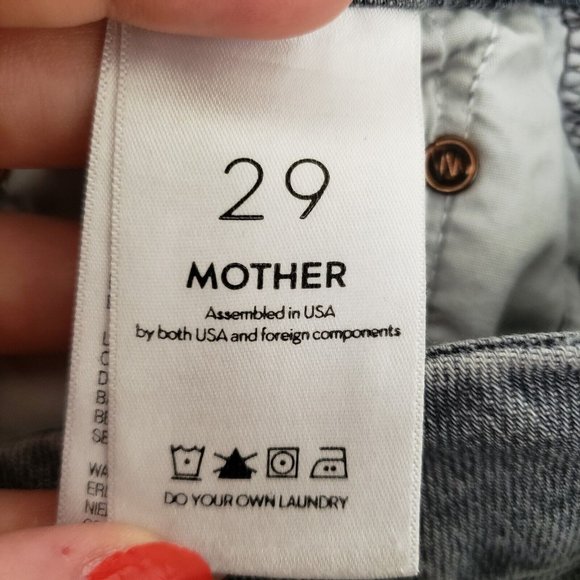 Mother Womens High Waisted Looker Jeans Size 29 Gray Distressed Ankle Nick Fray - Picture 5 of 13